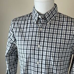 Vintage Jack Spade Men’s Button Down Shirt Black & White 100% Cotton Plaid Shirt